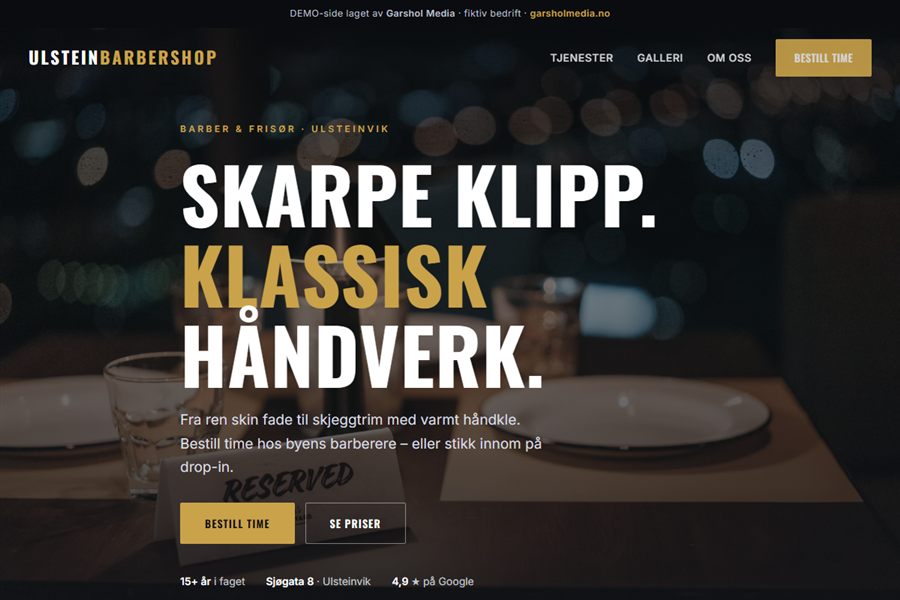 Ulstein Barbershop – frisør-demo